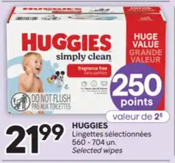 Brunet HUGGIES Lingettes sélectionnées offer