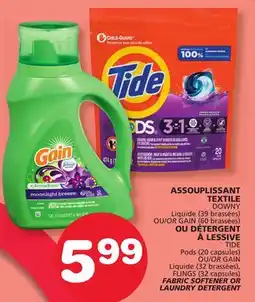 Marches Tradition DOWNY OR GAIN FABRIC SOFTENER OR LAUNDRY DETERGENT Pods (20 capsules) offer