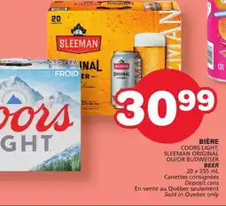 Marches Tradition COORS LIGHT, SLEEMAN ORIGINAL OR BUDWEISER BEER offer