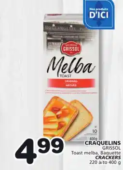 Marches Tradition GRISSOL Toast CRACKERS offer