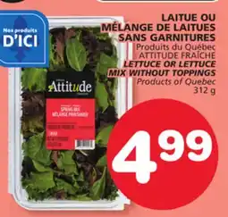 Marches Tradition ATTITUDE LETTUCE OR LETTUCE MIX WITHOUT TOPPINGS offer