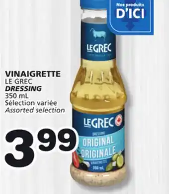 Marches Tradition LE GREC DRESSING offer