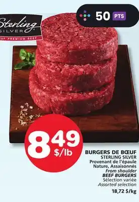Marches Tradition STERLING SILVER From shoulder BEEF BURGERS offer