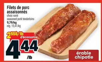 Super C FILETS DE PORC ASSAISONNÉS | SEASONED PORK TENDERLOINS offer