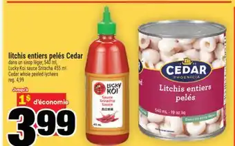 Super C LITCHIS ENTIERS PELÉS CEDAR | CEDAR WHOLE PEELED LYCHEES offer
