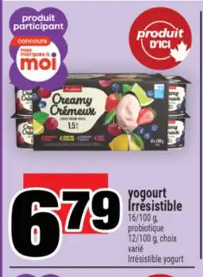 Super C yogourt Irrésistible | Irrésistible yogurt offer
