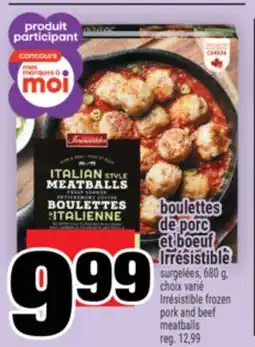 Super C boulettes de porc et boeuf Irrésistible | Irrésistible frozen pork and beef meatballs offer