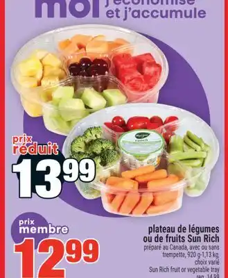 Super C PLATEAU DE LÉGUMES OU DE FRUITS SUN RICH | SUN RICH FRUIT OR VEGETABLE TRAY offer