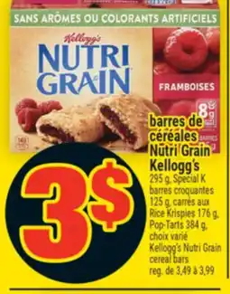 Super C BARRES DE CÉRÉALES NUTRI GRAIN KELLOGG'S | KELLOGG'S NUTRI GRAIN CEREAL BARS offer