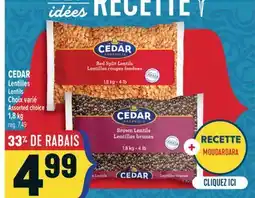 Marché Adonis CEDAR LENTILLES | LENTILS offer