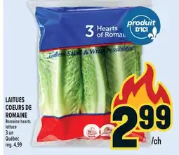 Marché Adonis LAITUES COEURS DE ROMAINE | Romaine hearts lettuce offer