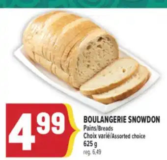 Marché Adonis BOULANGERIE SNOWDON Pains | Breads offer