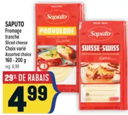 Marché Adonis SAPUTO FROMAGE TRANCHÉ | SAPUTO SLICED CHEESE offer