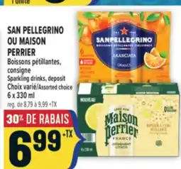 Marché Adonis SAN PELLEGRINO OU MAISON PERRIER BOISSONS PÉTILLANTES | SPARKLING DRINKS offer