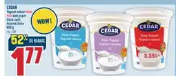 Marché Adonis CEDAR YOGOURT NATURE HALAL | HALAL HALAL PLAIN YOGURT offer