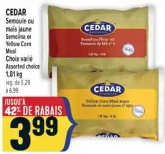 Marché Adonis CEDAR SEMOULE OU MAÏS JAUNE | SEMOLINA OR YELLOW CORN MEAL offer
