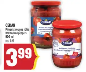 Marché Adonis CEDAR Piments rouges rôtis | Roasted red peppers offer