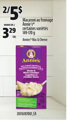 Provigo ANNIE'S MAC & CHEESE, 149-170 g offer
