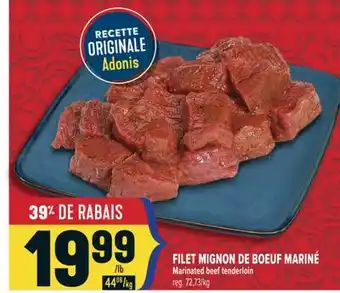 Marché Adonis FILET MIGNON DE BOEUF MARINÉ |MARINATED BEEF TENDERLOIN offer