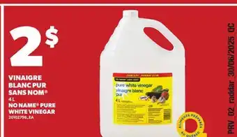 Provigo NO NAME PURE WHITE VINEGAR, 4 L offer
