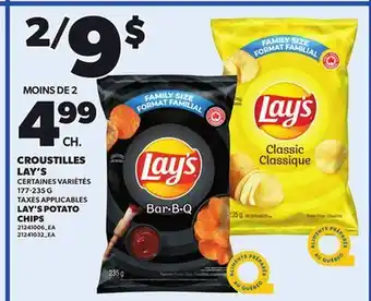 Provigo LAY'S POTATO CHIPS, 177–235 G offer