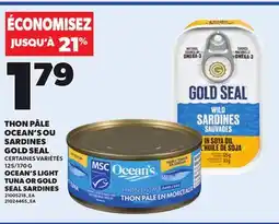 Provigo THON PÂLE OCEAN'S OU SARDINES GOLD SEAL, 125/170 G offer