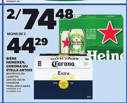 Provigo BIÈRE HEINEKEN, CORONA OU STELLA ARTOIS BOUTEILLES OU CANETTES, 24X330/355 ML offer