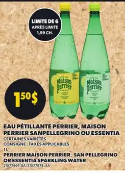 Provigo PERRIER MAISON PERRIER, SAN PELLEGRINO OR ESSENTIA SPARKLING WATER offer