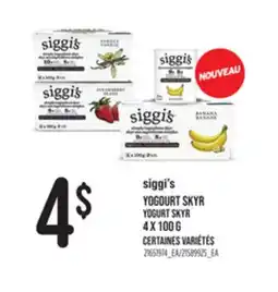 Provigo SIGGI'S YOGOURT SKYR, 4 X 100 G offer
