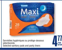 Jean Coutu PERSONNELLE Selected sanitary pads and panty liners offer