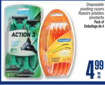 Jean Coutu PERSONNELLE Disposable pivoting razors offer
