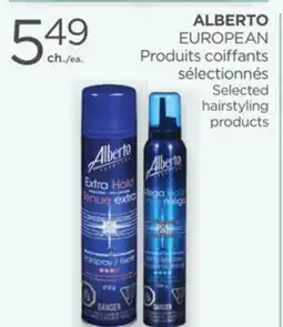 Proxim ALBERTO EUROPEAN Selected hairstyling products offer