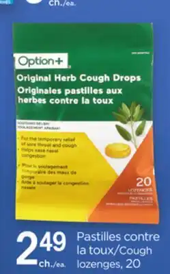 Proxim Option+ Cough lozenges offer