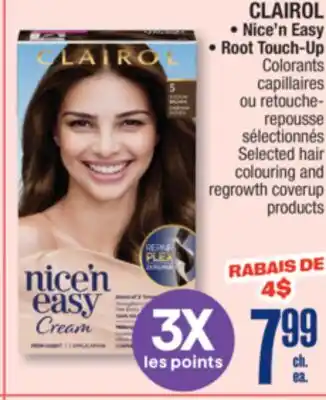 Jean Coutu CLAIROL Selected hair colouring and regrowth coverup products offer