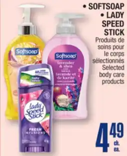 Jean Coutu SOFTSOAP, LADY SPEED STICK Selected body care products offer