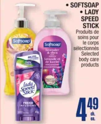 Jean Coutu SOFTSOAP, LADY SPEED STICK Selected body care products offer