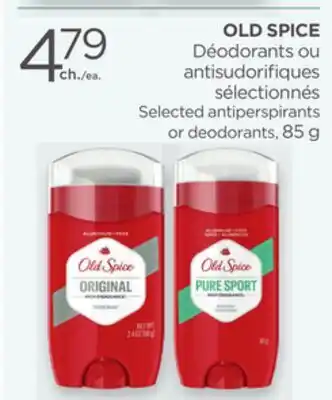 Proxim OLD SPICE Selected antiperspirants or deodorants offer