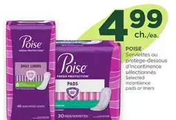 Proxim POISE Selected incontience pads or liners offer