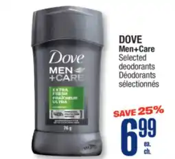 Jean Coutu DOVE Men + Care Selected deodorants offer