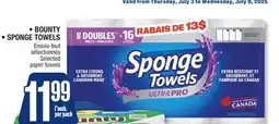 Jean Coutu BOUNTY, SPONGE TOWELS Selected paper towels offer