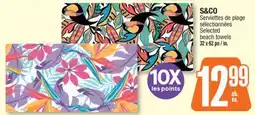 Jean Coutu S&CO Selected beach towels offer