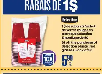 Jean Coutu Selection plastic red glasses offer
