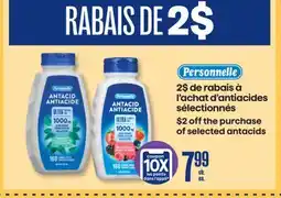 Jean Coutu PERSONNELLE Selected antacids offer