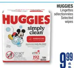 Jean Coutu HUGGIES Selected wipes offer