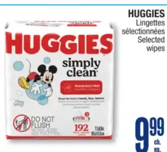 Jean Coutu HUGGIES Selected wipes offer