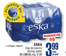 Jean Coutu ESKA Spring water offer