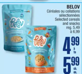 Jean Coutu BELOV Selected cereals and snacks offer