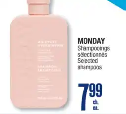 Jean Coutu MONDAY Selected shampoos offer