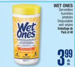 Jean Coutu WET ONES Disposable wet wipes offer