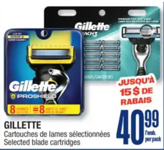 Jean Coutu GILLETTE Selected blade cartridges offer